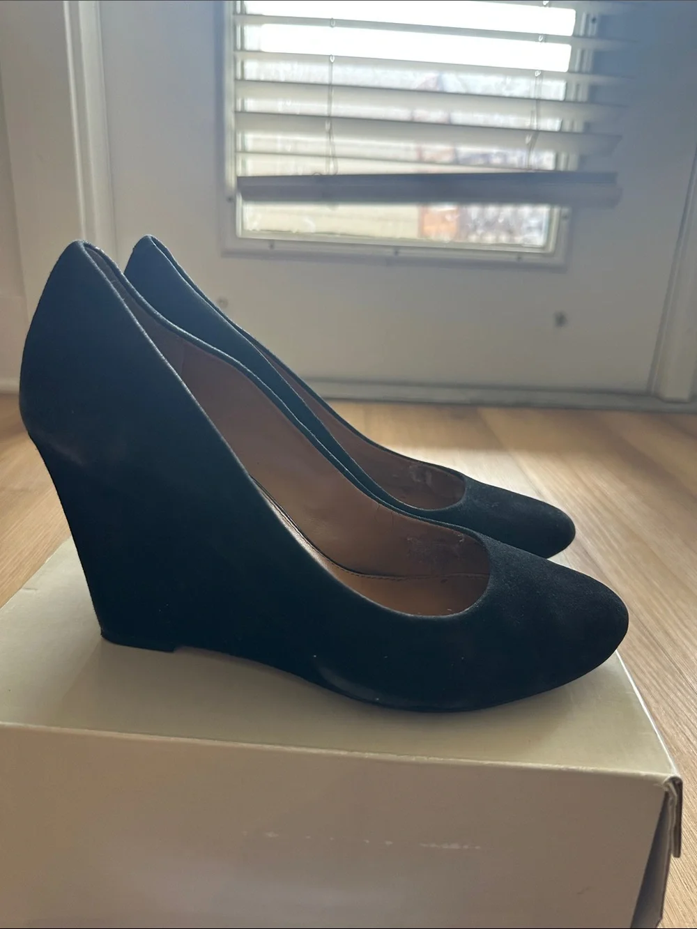Banana Republic Black Suede Pointed-Toe Pumps